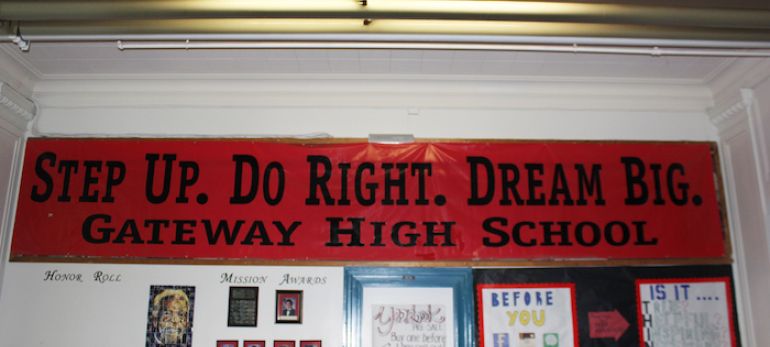 Gateway High School step up banner 