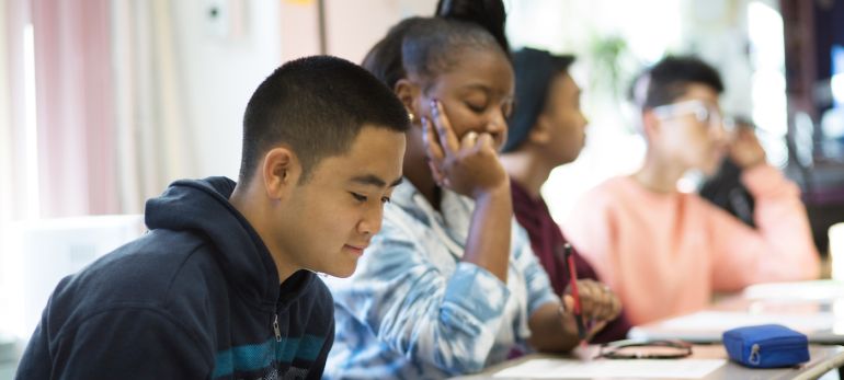 Students studying